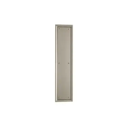 Baldwin 2280056 Push Plate 3-1/2" x 15" Nashville Lifetime Satin Nickel Finish