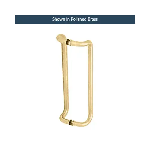 Brixwell H012X1BTBPS Polished Stainless Steel 12" x 1" Commercial Offset Door Pulls