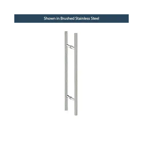 Brixwell HL-24BTB-BS 24 Inches Center To Center "H" Style Back To Back Mount Tubular Pull Brushed Stainless Steel