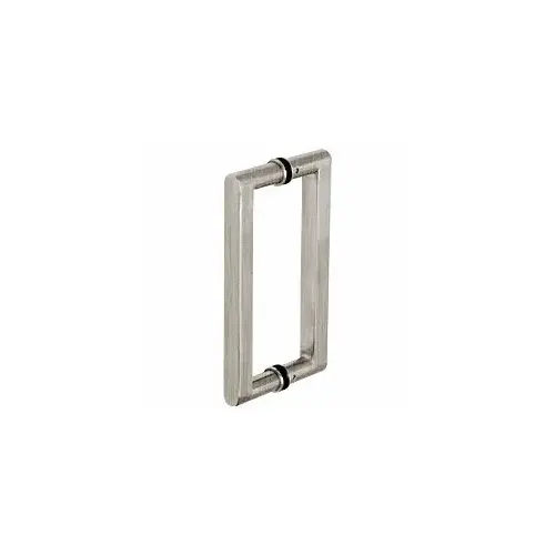CRL SST24X24BS Brushed Stainless 24" Glass Mounted Square Back-to-Back Pull Handle