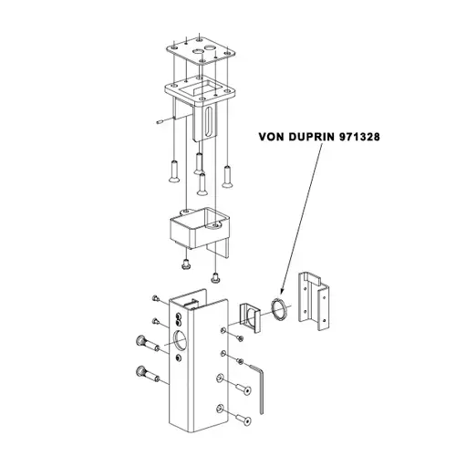 Von Duprin 971328 Keyed Removable Mullion Cylinder Locking Washer