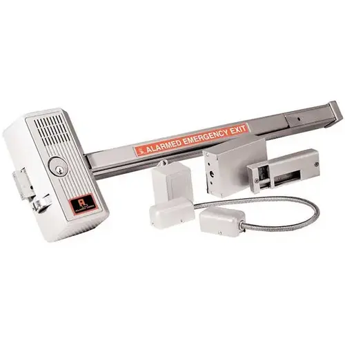 Alarm Lock 715X28X88 33" Bar Delayed Panic Lock Aluminum Finish Satin Anodized
