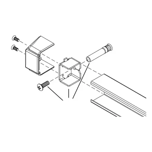 Falcon 650320 SP28 19 END CAP MTG BRACKET w/