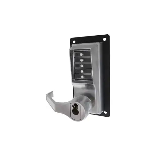 Kaba Access LLP1020R-26D-41 LP1000 Series Mechanical Pushbutton Exit Trim, Satin Chrome