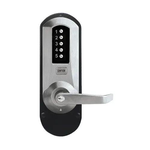 Kaba Access 5010XSWL-26D-41 5000 Series Mechanical Pushbutton Exit Trim, Satin Chrome