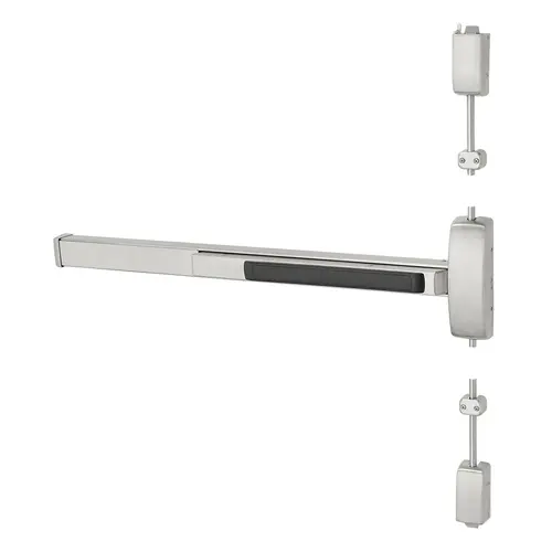 Sargent 12-8706J ETB LHR 32D Surface Vertical Rod Exit Device Satin Stainless Steel
