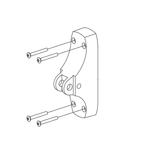 Von Duprin 050435 US3 End Case Kit for 88 Rim, Mortise, Vertical, Bright Brass Finish