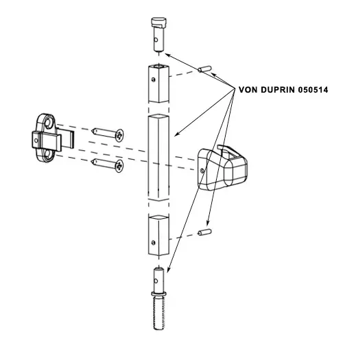 Von Duprin 050514 US10 Bottom Rod Kit for 3327 / 9927, Satin Bronze Finish