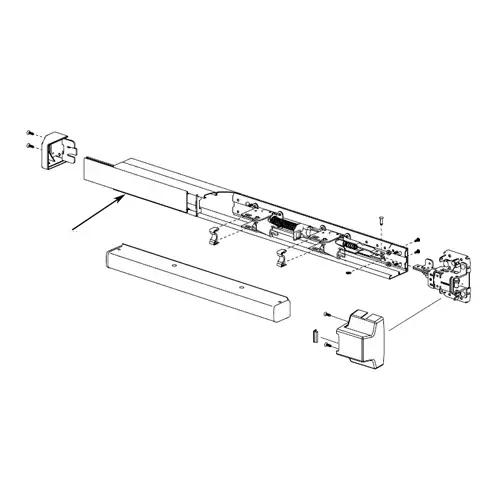 Von Duprin 969127 SP28 Cover Plate for 3' 22F, 2227F, Lacquer Sprayed Aluminum Finish Satin Anodized