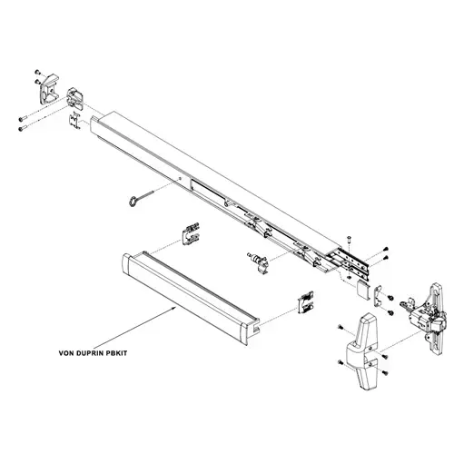 Von Duprin PBKIT 99 3 US28 98/99 3' US28 PUSHBAR RETRO-