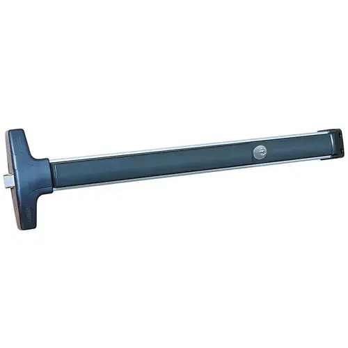 DETEX V40 CD 711 99 48 Value Series Narrow Stile Rim Exit Device, Cylinder Dogging, 99 Surface Strike, 48" Device, Satin Black Anodized Aluminum