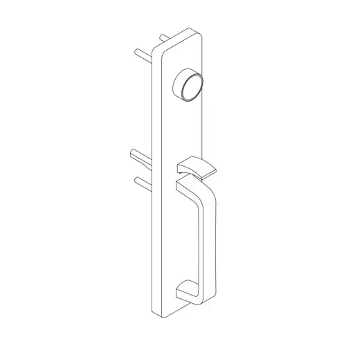 Falcon 512TP SP28 Thumb Piece Exit Device Trim with Key Locks or Unlocks Aluminum Finish