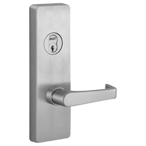 Stanley Precision 4903A 630 RHR Right Hand Reverse Key Retracting Latchbolt Exit Trim with A Lever Satin Stainless Steel Finish
