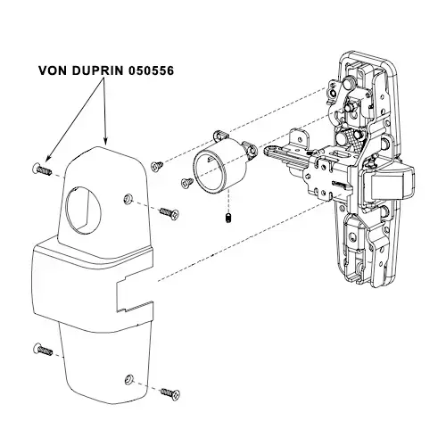 Von Duprin 050556 US32D Left Hand Reverse Center Case Cover Kit for 98/99-2/SD, Satin Stainless Steel Finish