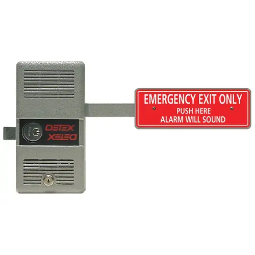 DETEX ECL-230D W/#16 KEY UL-Listed Panic Hardware Exit Control Lock, with Number 16 Cover Lock Cam and Key, Gray