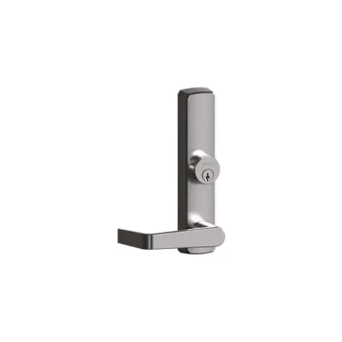 Hager 171537 46NL Night Latch Escutcheon Outside Exit Device Trim with Withnell Lever Satin Chrome Finish