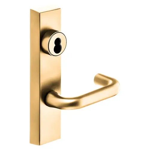Sargent 60-706-8 ETJ LHRB 9 Grade 1 Exit Device Trim, Storeroom Function, Key Unlocks Trim, Trim Retracts Latch/Trim Relocks when Key is Removed, For Rim (8800) and NB8700 Series Devices, Sargent LFIC Less Core, J Lever, LHR, Bright Bronze Clear Coated Bright Bronze Clear Coated