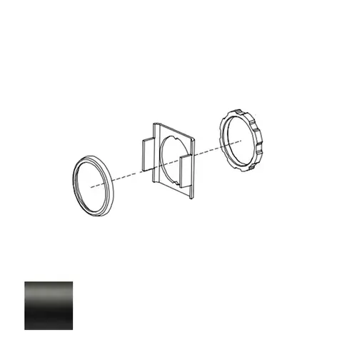 Von Duprin 107813315 Cylinder Dogging and Signal Switch Cylinder Mounting Kit, Black Finish