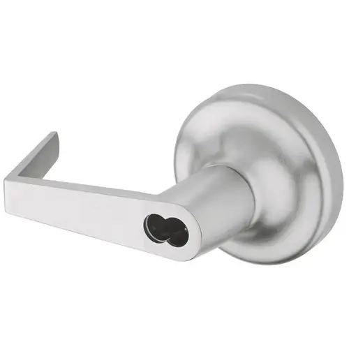 Yale Commercial B-AU446F 626 Classroom Key in Lever Exit Trim with Augusta Lever with Small Format Interchangeable Core Prep for 1800; 2100; and 6100 Series Exit Devices US26D (626) Satin Chrome Finish