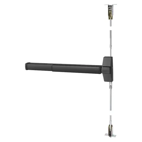 Corbin Russwin ED5657AL BSP W048 MELR M92 R Electrified Exit Device Black Suede Powder Coat
