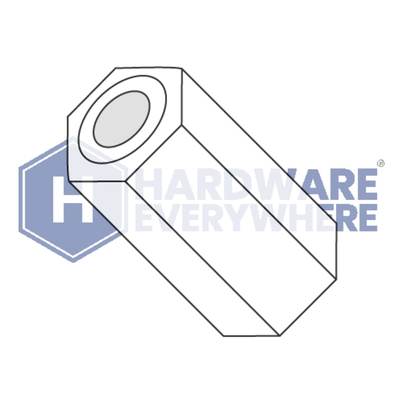 .091 x 1 1/2 HEX SPACER / Nylon / Natural White