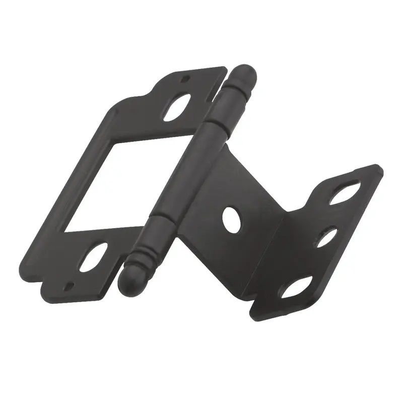 Ball Tipped No-Mortise Wrap HingeBlack
