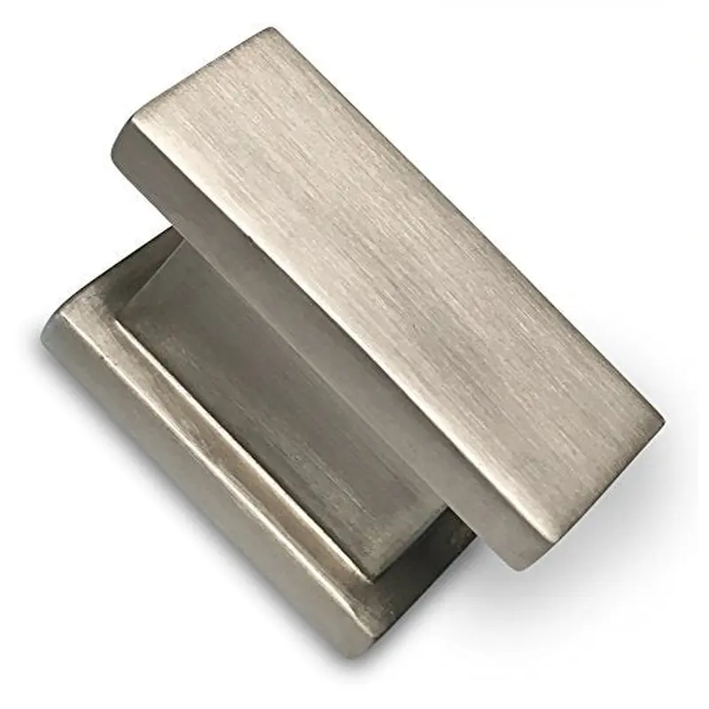 Brushed Nickel Cabinet Knob - RECT-SN-5