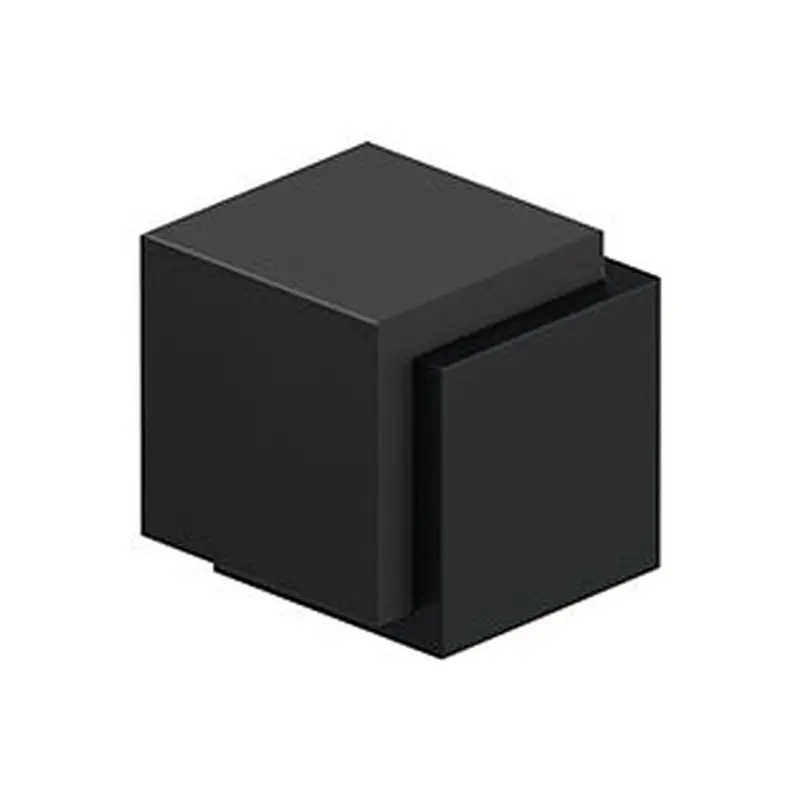 Contemporary Cube Floor Door StopFlat Black