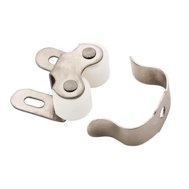 Nickel Plated Cabinet Double Roller Catch