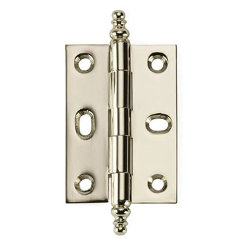 Solid Brass Crown Tipped HingePolished Nickel