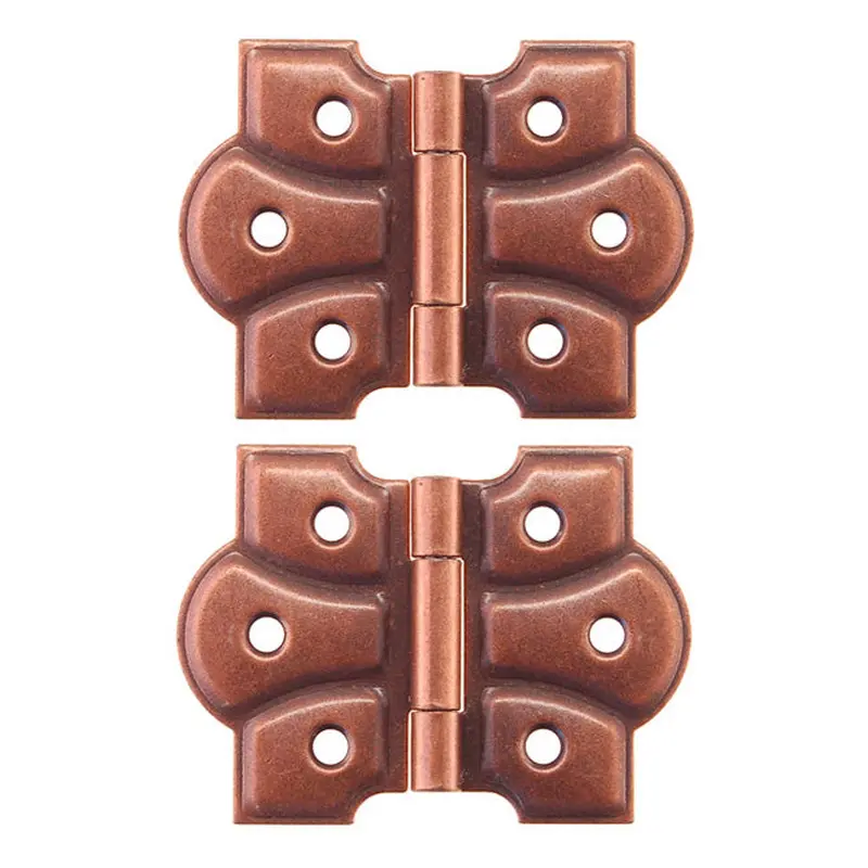 Squared Corner Ornamental HingeAntique Copper