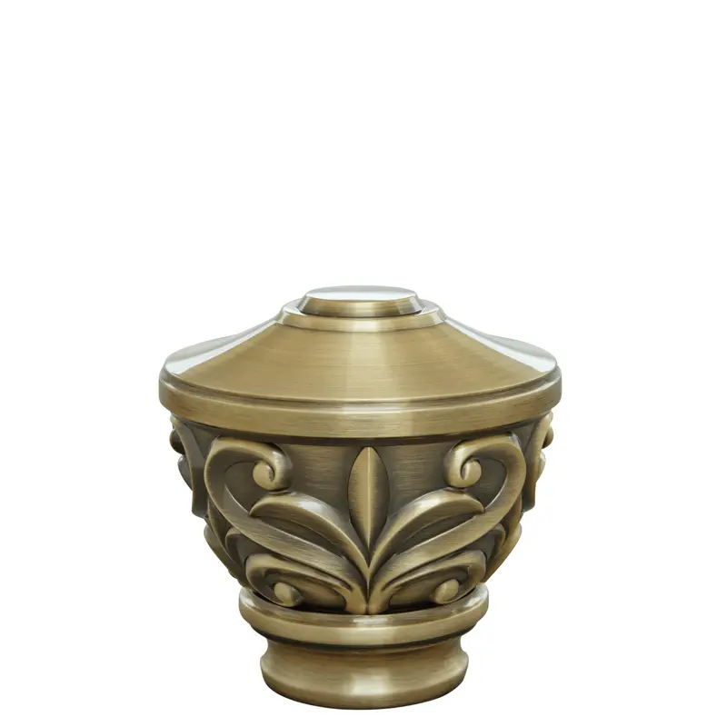 AriA Blakely Urn Antiquities Metal Finial 1-3/8" - Various ColorsDark Oil Rubbed Bronze - DRB