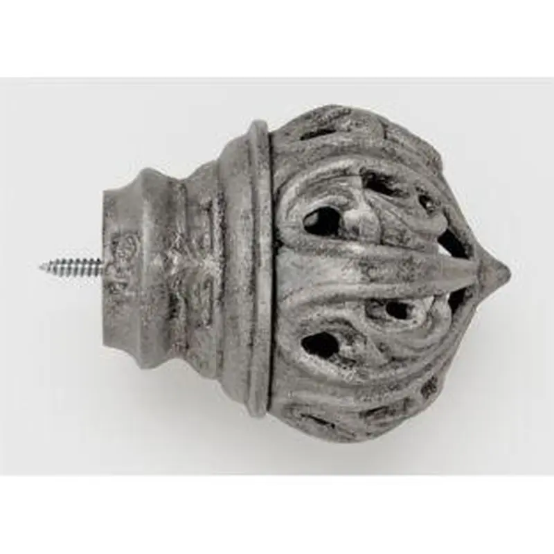 Crown Palace Finial With Plug - 011 - Antique Pewter