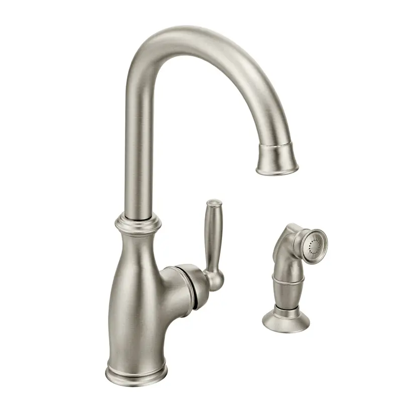 Brantford Chrome one-handle high arc kitchen faucetChrome