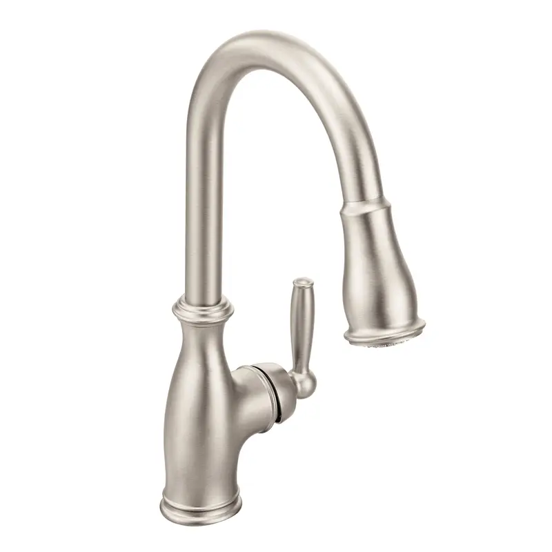 Brantford One-Handle High Arc Pulldown Kitchen FaucetChrome