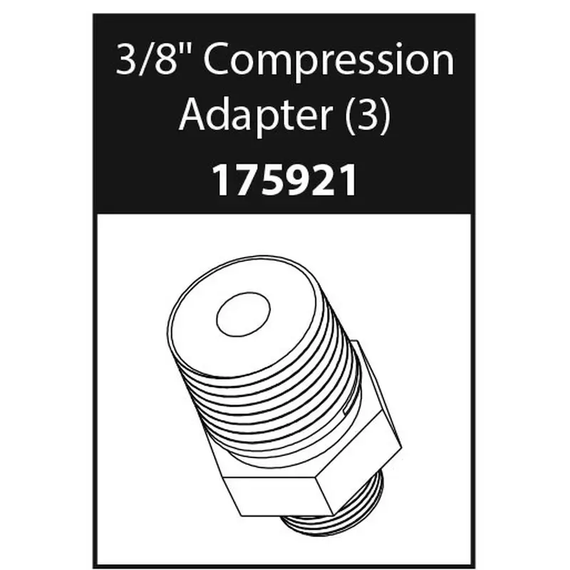 Commercial Parts & Accessories 3/8" Compression Adapter (Package of 3)N/A