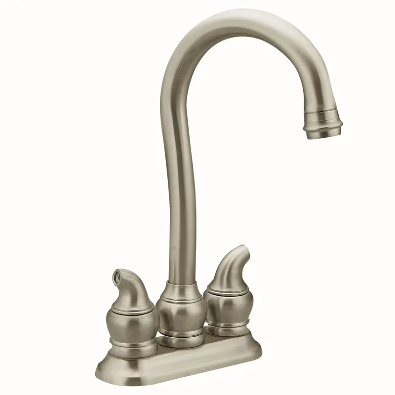 Monticello Chrome two-handle high arc bar faucetChrome