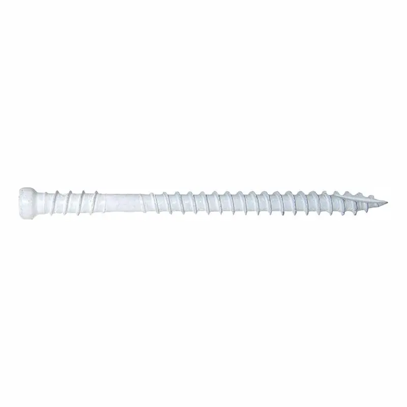 #8 x 2-1/2 in. Star Drive Trim-Head White RT Composite Finish Screw (100-Pack)