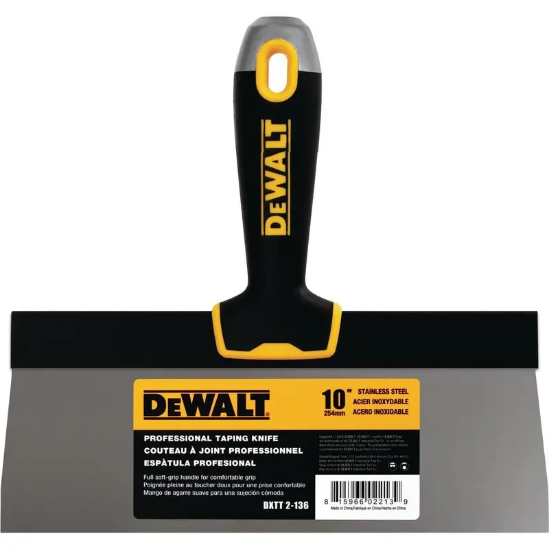 10 in. Stainless Steel Hammer-End Taping Knife with Soft Grip Handle.6 / each