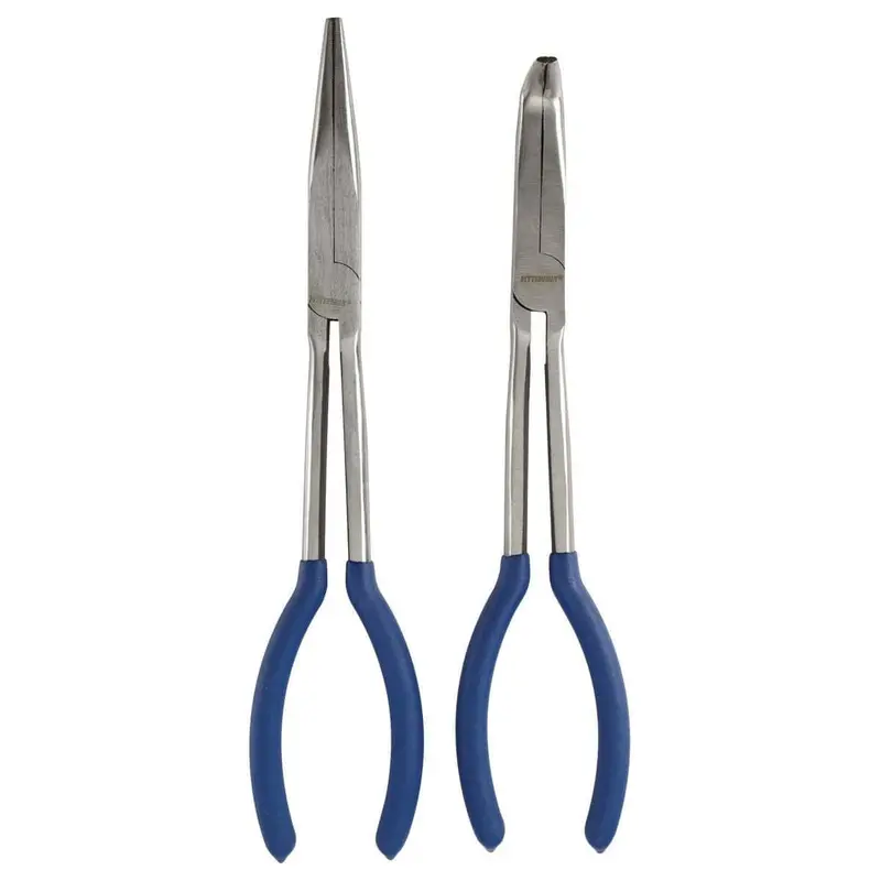 11 in. Straight & 90 Offset Long Reach Pliers, 2 Pc.