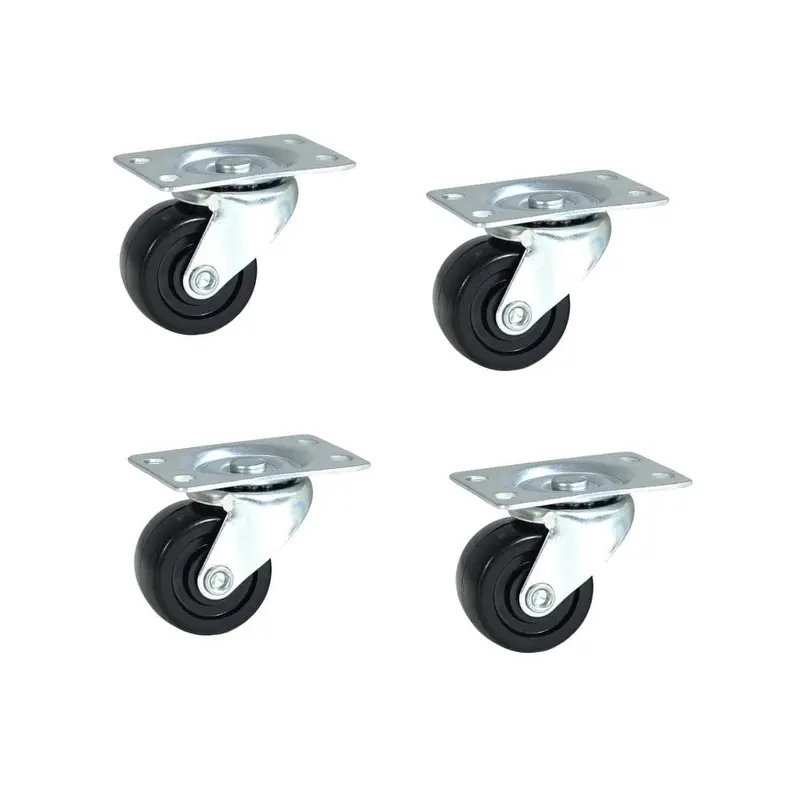 2 in. Dia Low Profile Rubber Swivel Plate Casters (4-Pack)1.66 / each