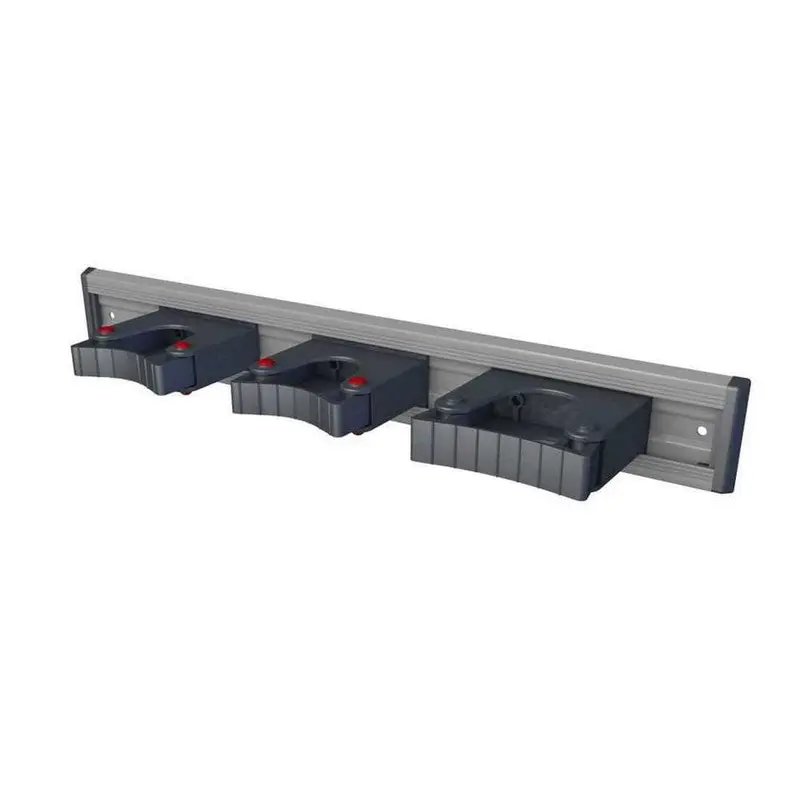 20 in. Black Garage Garden and Sports Tool Organizer with 3 Wall Mounted Adjustable Tool Holders1 / each