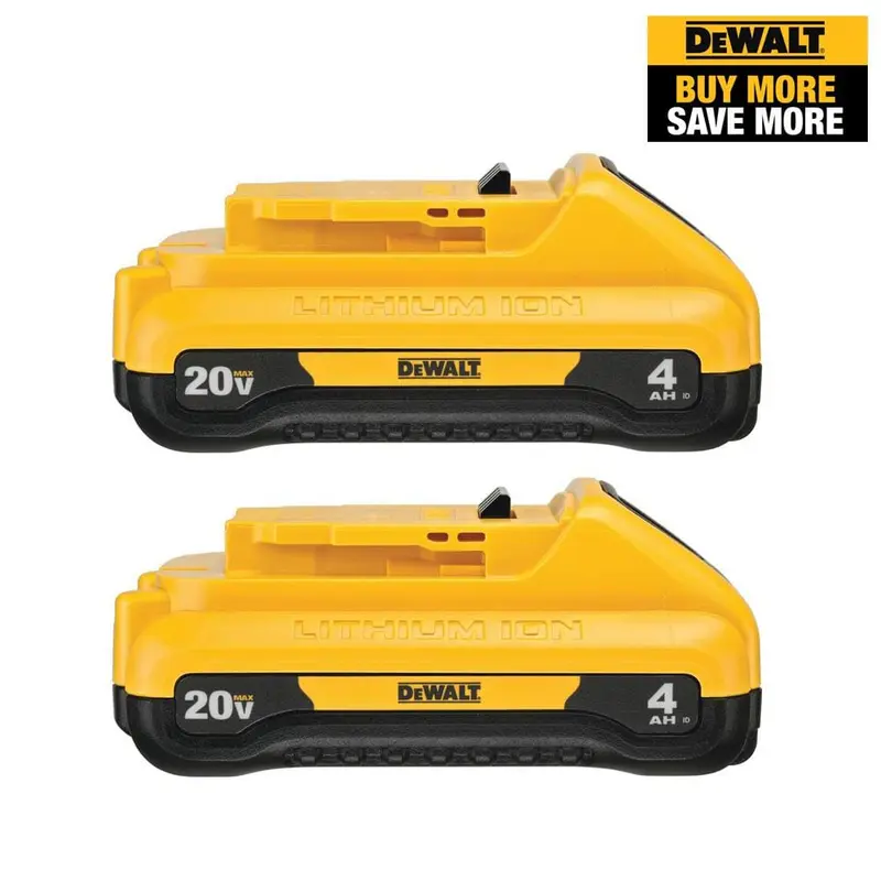 20-Volt MAX Compact Lithium-Ion 4.0Ah Battery Pack (2-Pack)4.0 / 2.5 / 6