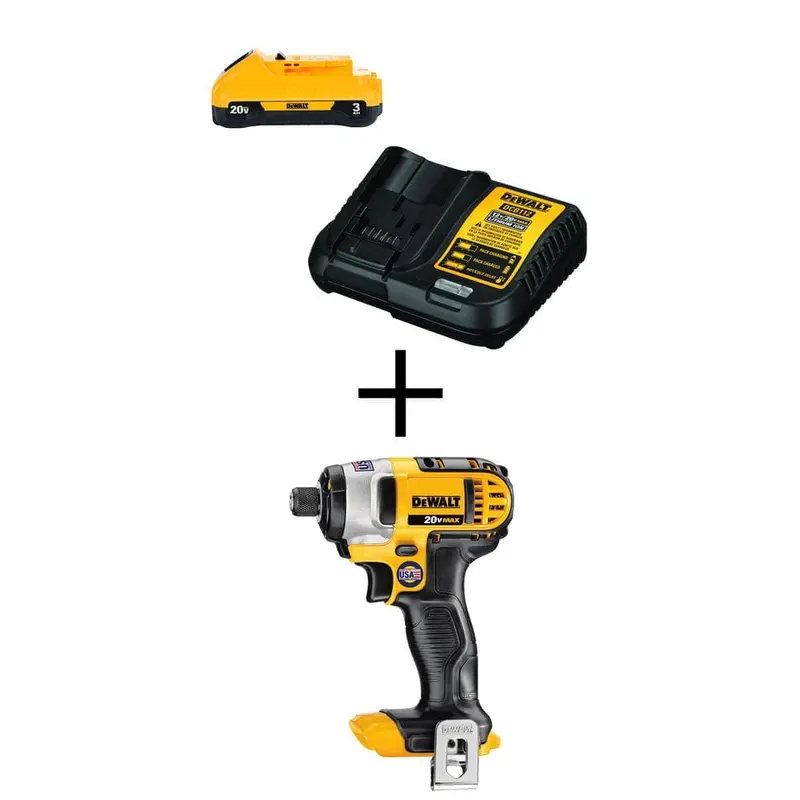 20-Volt MAX Lithium-Ion Battery Pack 3.0Ah and Charger with Bonus Bare 1/4 in. Impact Driver4.585 / each