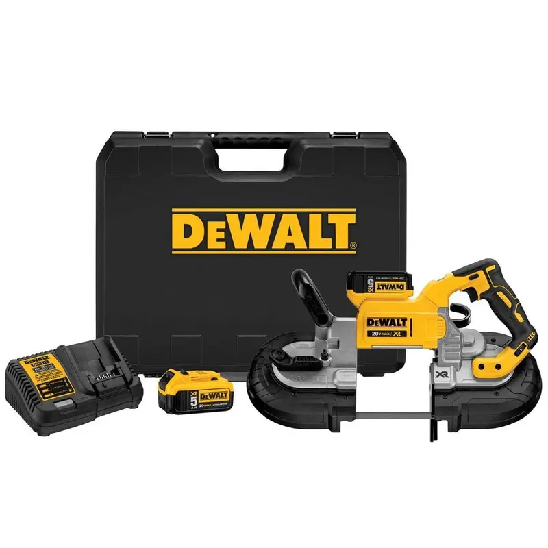 20-Volt MAX XR Lithium-Ion Cordless Brushless Deep Cut Band Saw Kit with (2) Batteries 5Ah, Charger and Case2 Batteries & Charger Included / 24.97