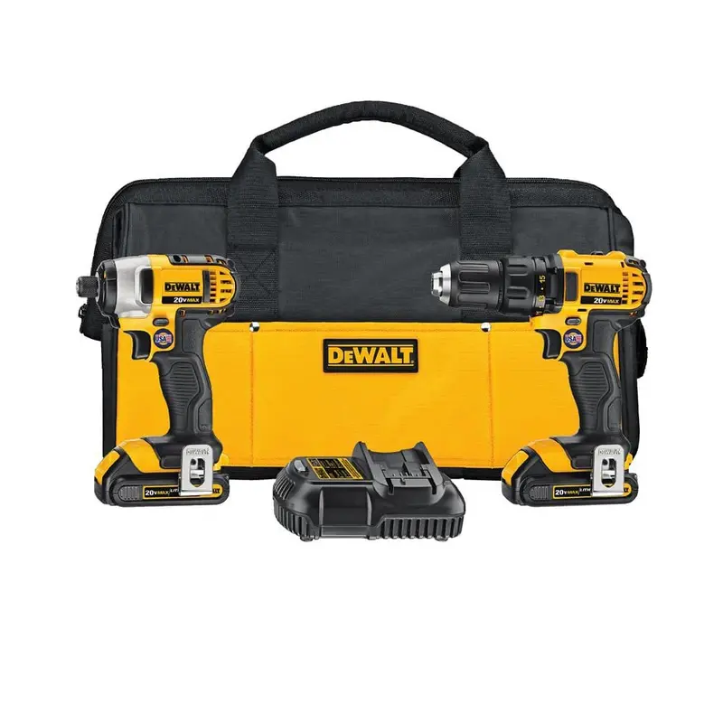 20-Volt MAX Lithium-Ion Cordless Drill/Impact Combo Kit (2-Tool) with 2 Batteries 1.5 Ah, Charger and Tool Bag11.04 / each
