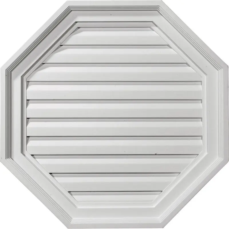 22 in. x 22 in. Octagon Primed Polyurethane Paintable Gable Louver Vent3.67 / each