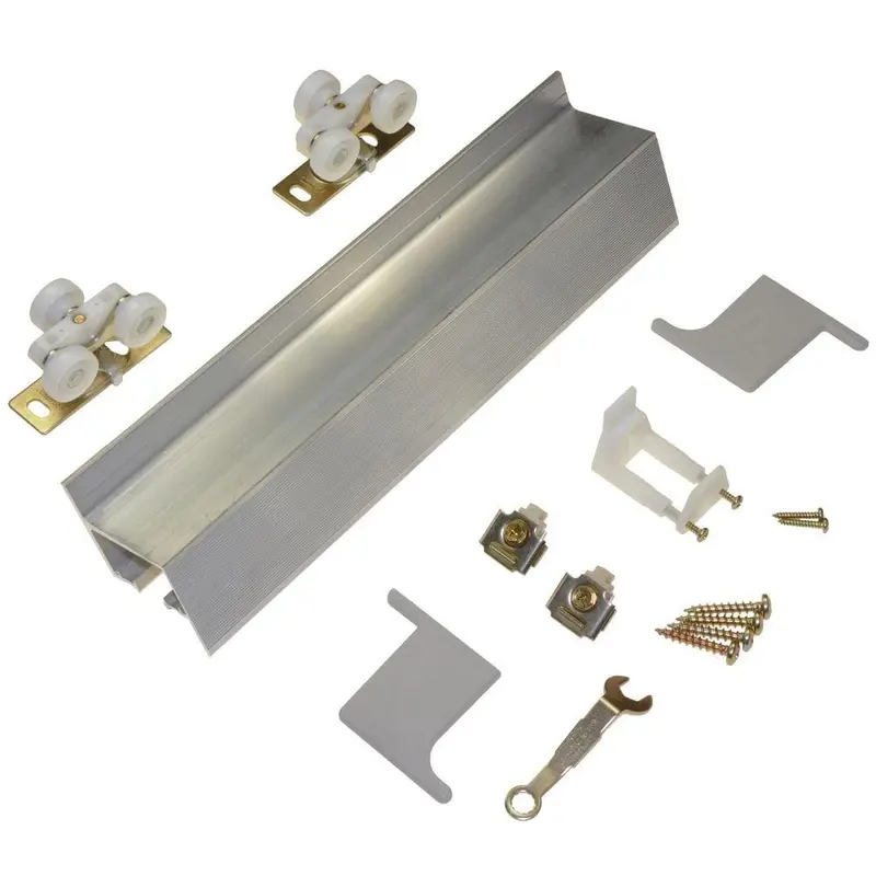 2610F Series 96 in. Track and Hardware Set for Wall-Mount Sliding Doors