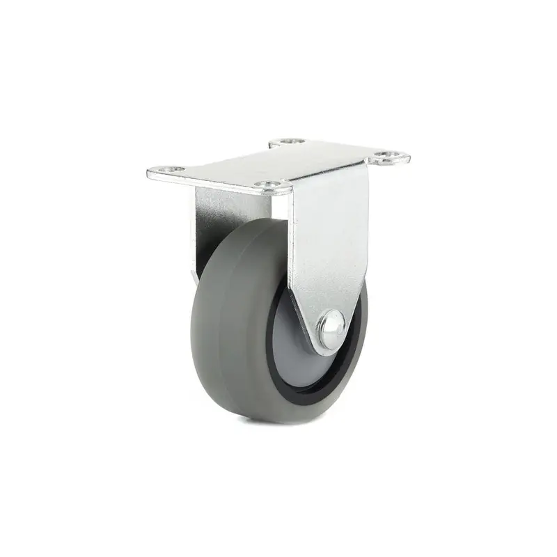 3 in. Gray Fixed plate Caster, 176.4 lb. Load Rating