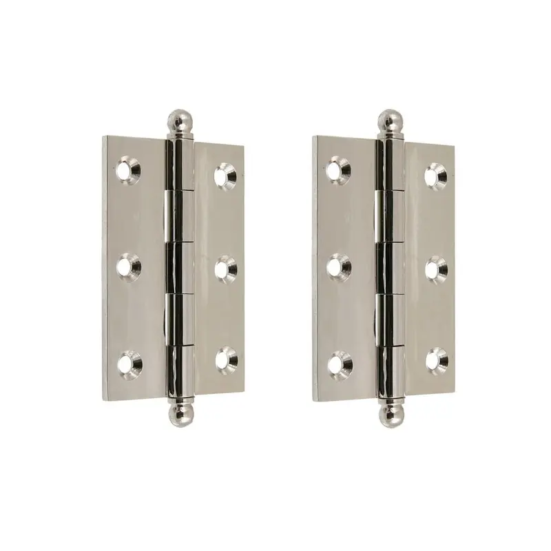 3 in. x 2 in. Solid Extruded Brass Loose Pin Mortise Cabinet Hinge in Bright Nickel (1-Pair)Bright Nickel / 4.0 oz / 2